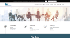 Desktop Screenshot of bav-seminar.net